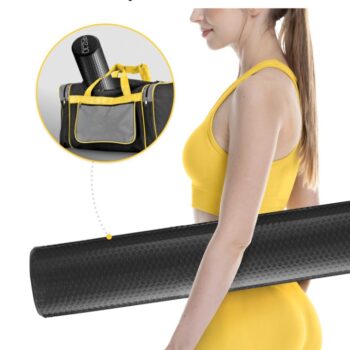 Foam roller 90cm with textured surface, ideal for back therapy, pilates exercises, and beginners.