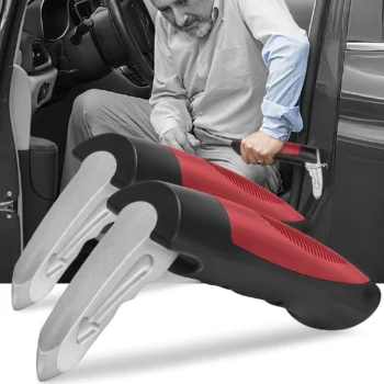 Compact mobility aid for getting in and out of cars safely