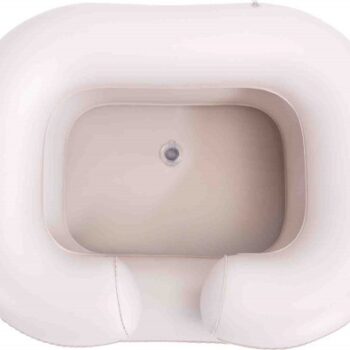 Bedside hair washing basin with water reservoir and shower attachment