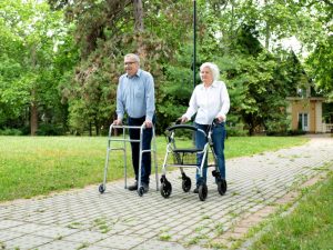 Comparison of rollators and walking frames for mobility support