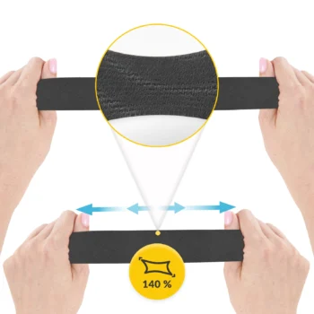 kinesiology tape with cotton material illustration showing breathable sports tape design