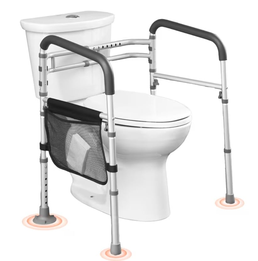 Adjustable height toilet safety rail - Medpoint