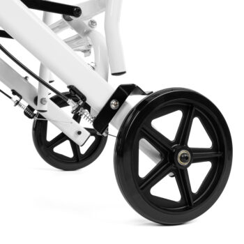 Lightweight Folding Transport Wheelchair with Steel Frame and Rear Brakes