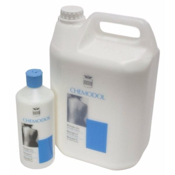 a 5L bottle of chemodol next to a 500ml bottle of chemodol