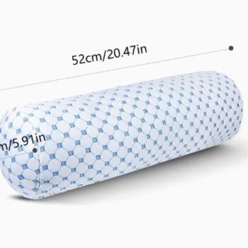 Cylindrical Memory Foam Bolster Pillow for Neck and Back Support
